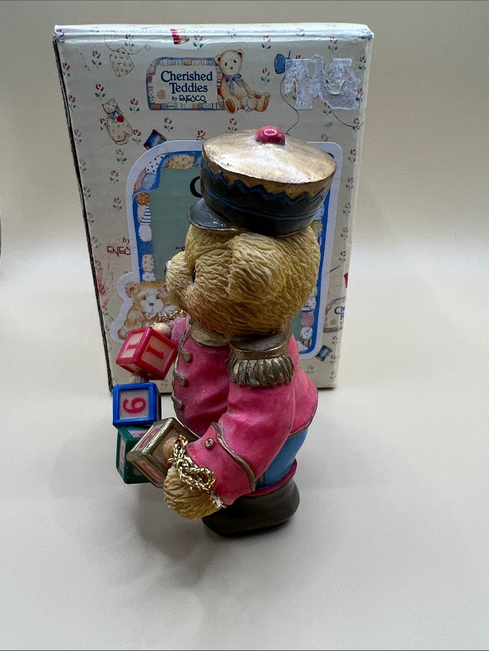 1996 Cherished Teddies JEFFREY “Striking up another year” toy soldier figurine - Picture 5 of 7